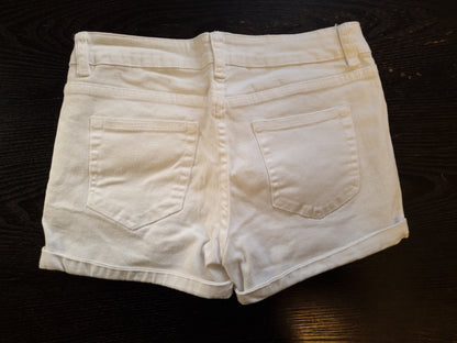 Hvit denimshorts - S