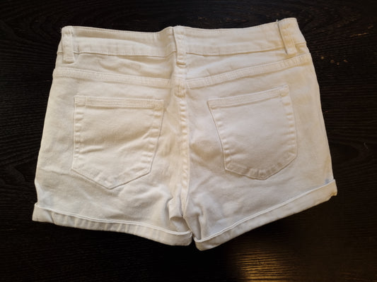 Hvit denimshorts - S