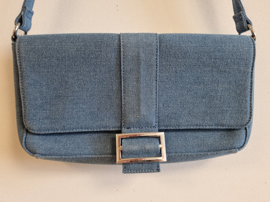 Blå denim veske