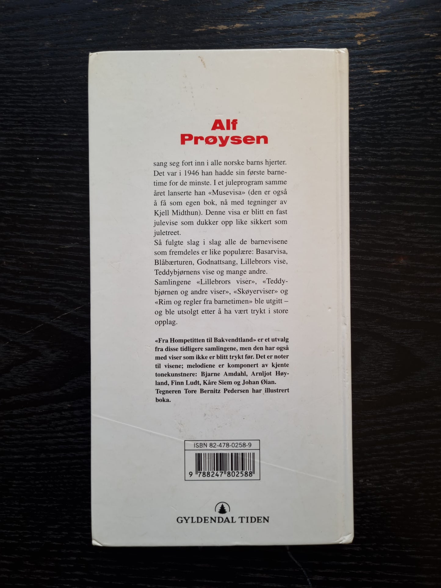 Alf Prøysen - Fra hompetitten til bakvendtland, visebok