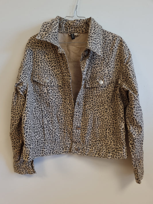 H&M Mønstret denimjakke - L