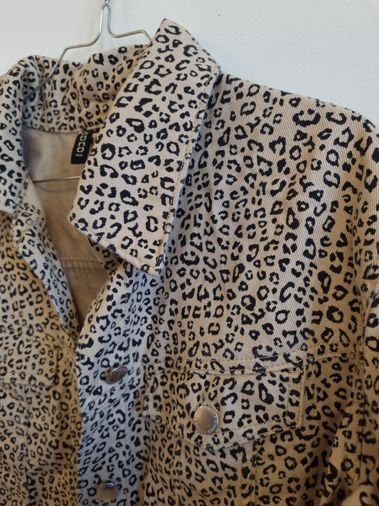 H&M Mønstret denimjakke - L