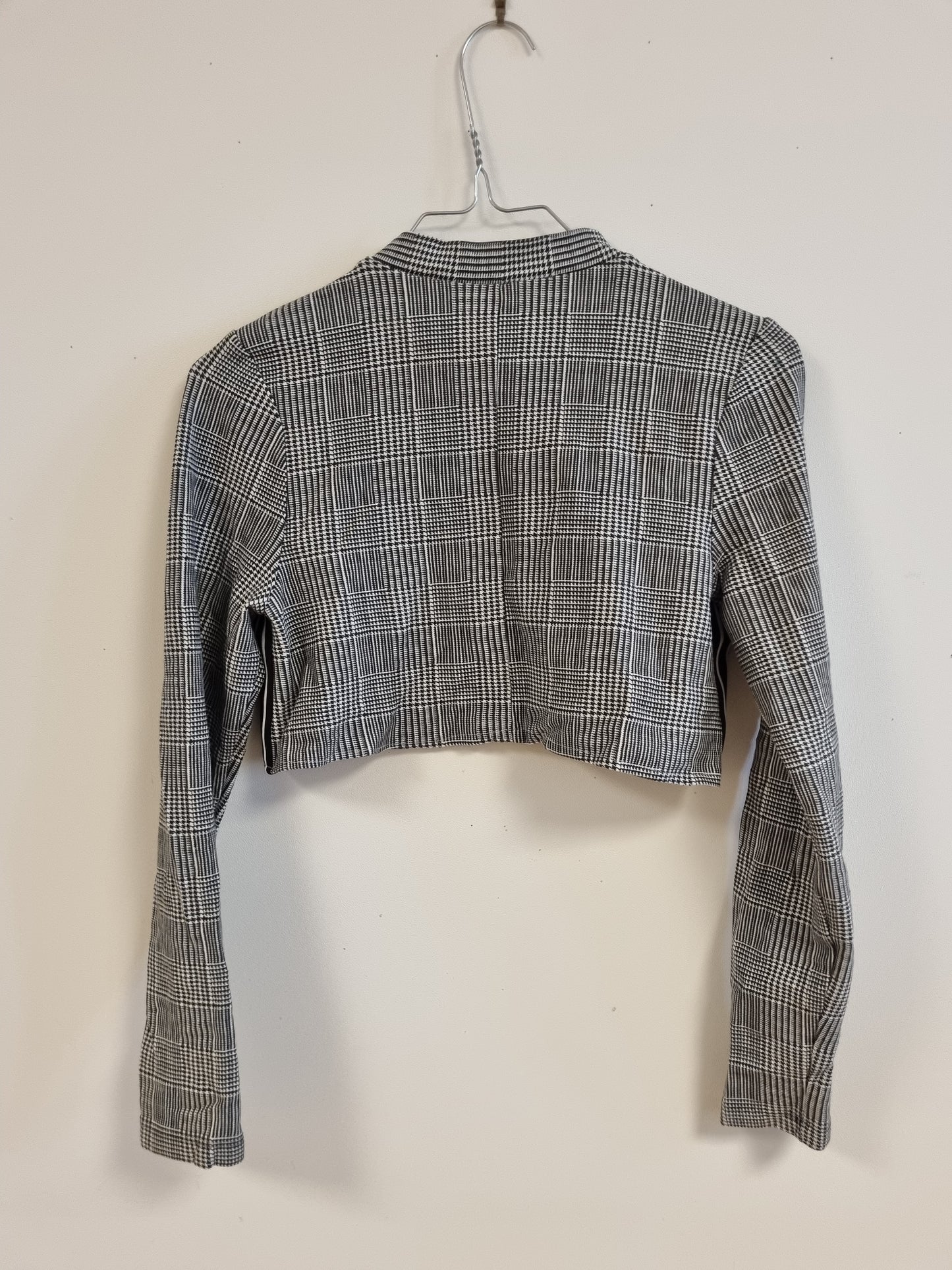 Rutet crop topp - S