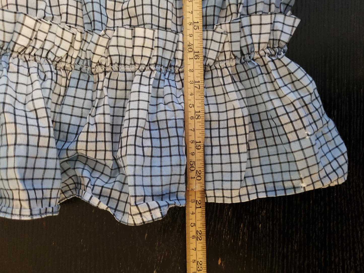 Ganni rutet bluse - M