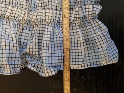 Ganni rutet bluse - M