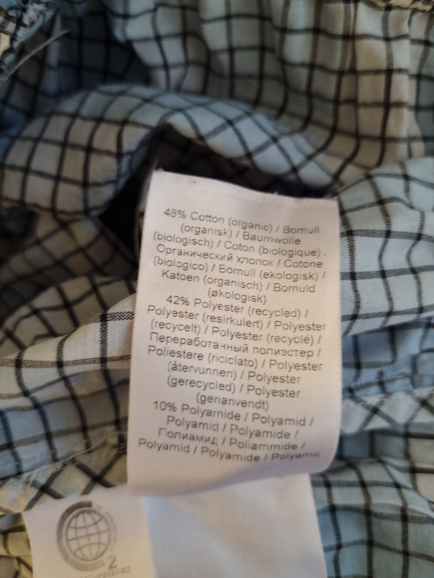 Ganni rutet bluse - M