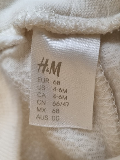 Fleecebukse hvit - 62