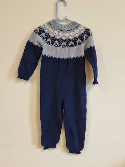 Håndstrikket ulldress - 80