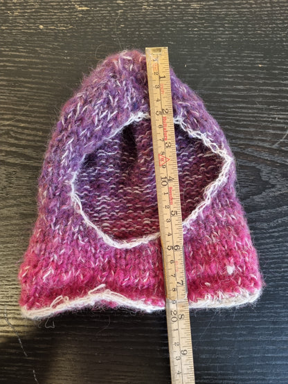 Hjemmestrikket balaclava - 4-8 mnd