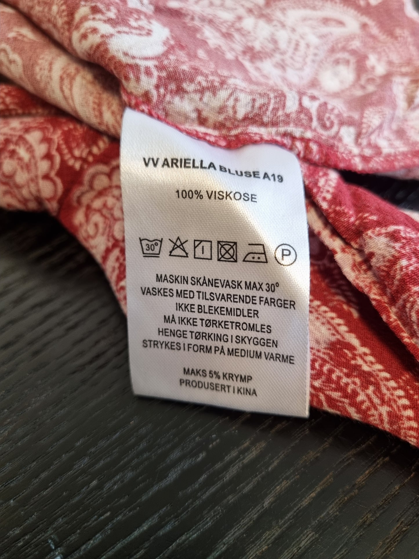Va Vite mønstret bluse - 36