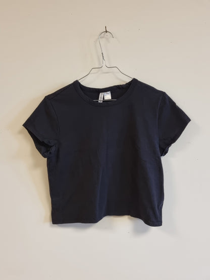 H&M Divided cropped t-skjorte – str. L