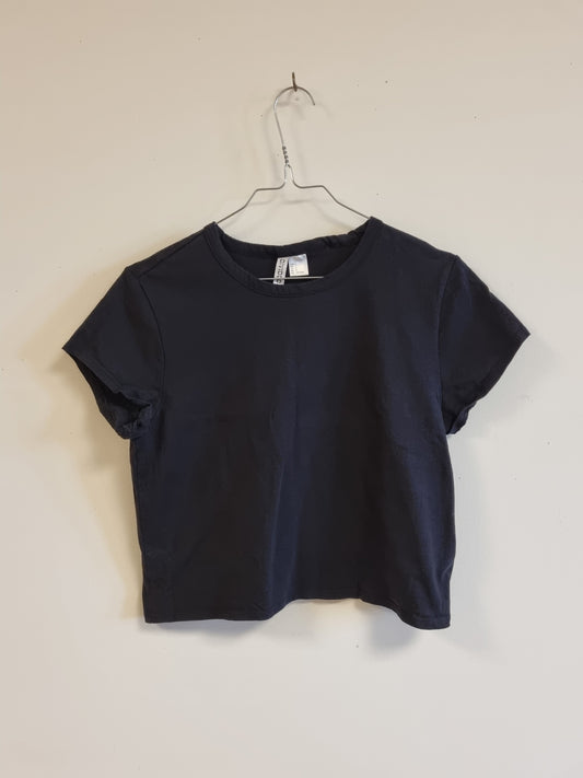 H&M Divided cropped t-skjorte – str. L