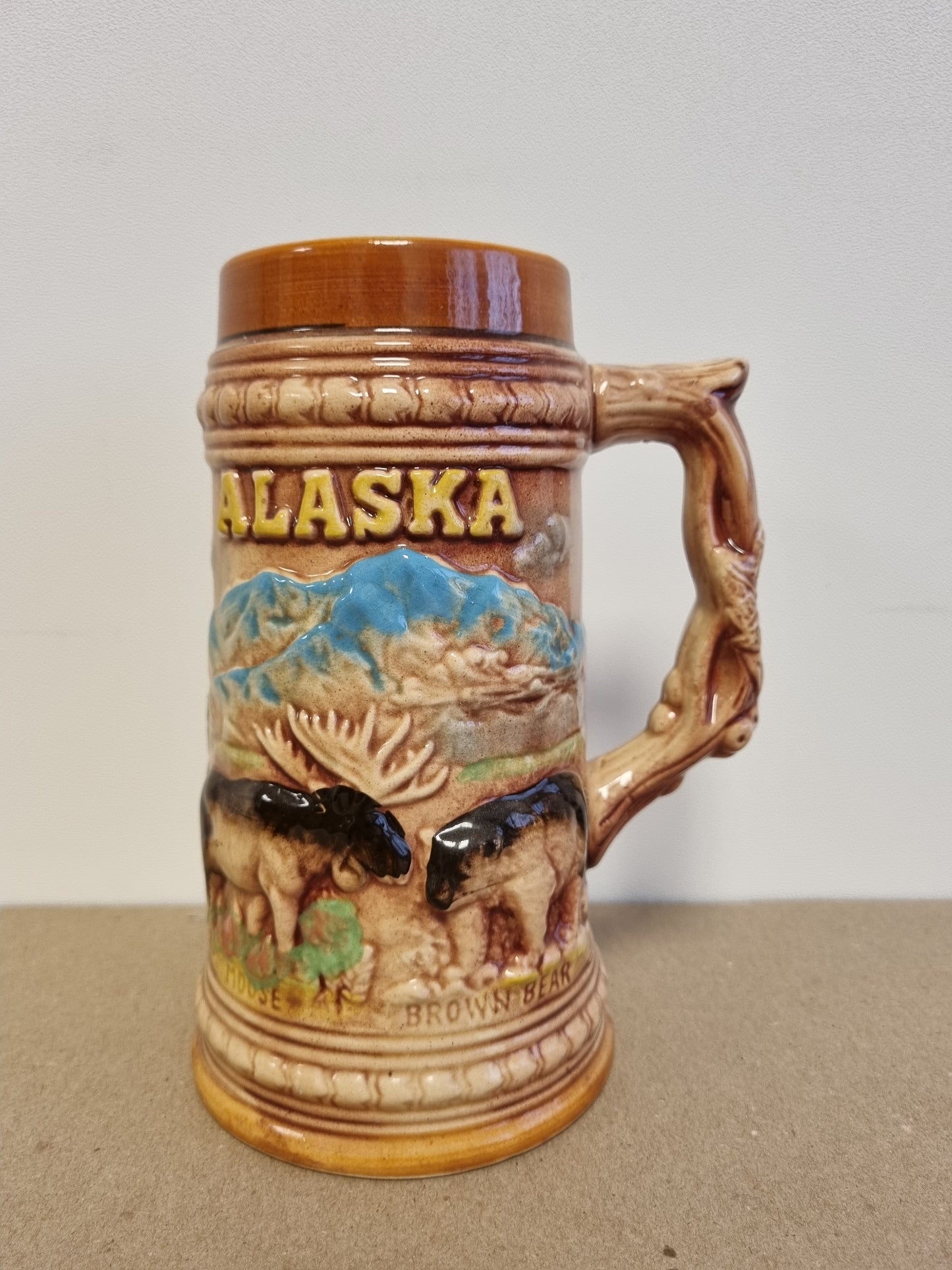 Vintage Alaska beer stein fra 1960-tallet