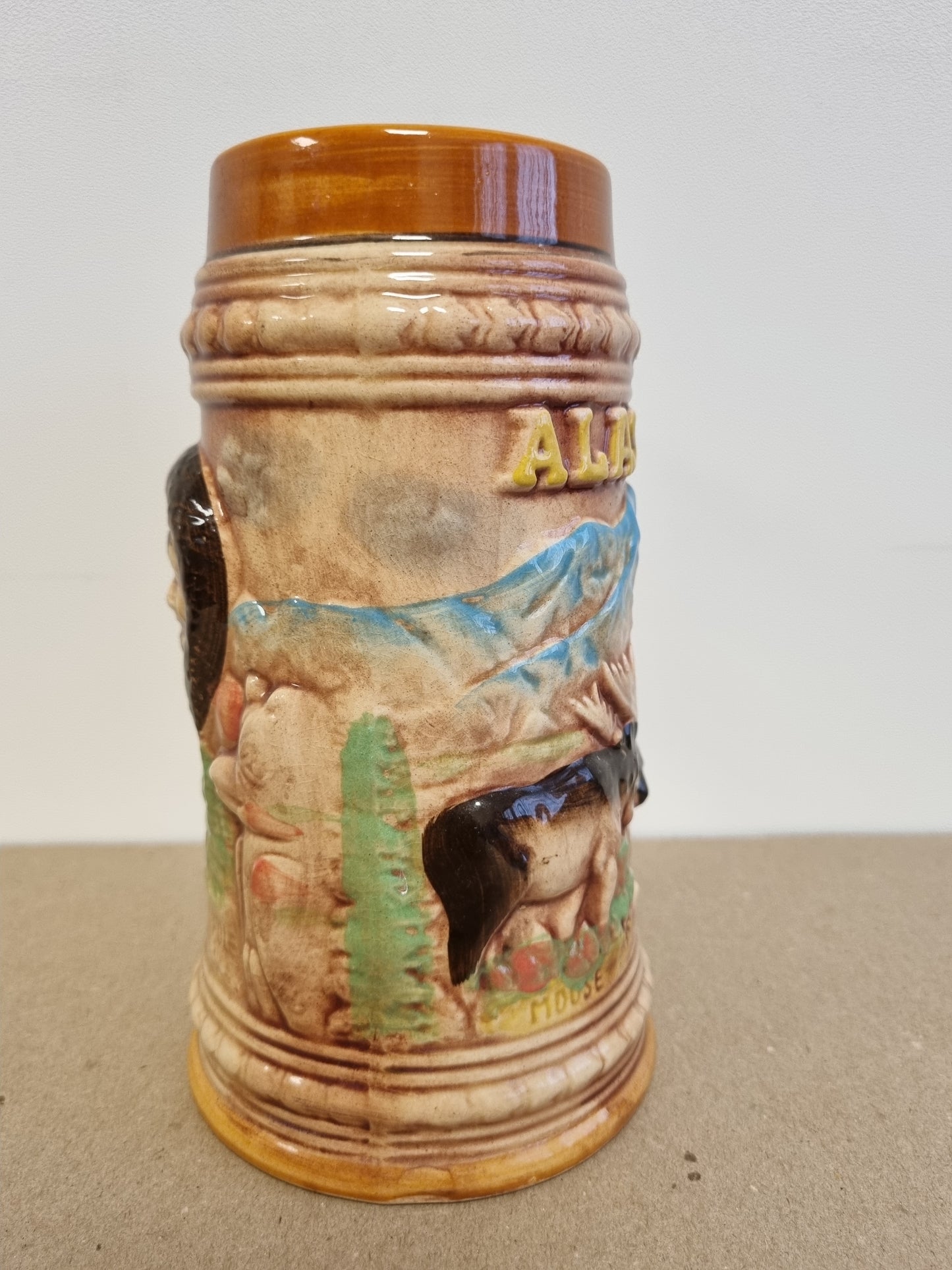 Vintage Alaska beer stein fra 1960-tallet