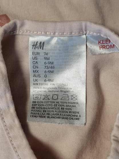 H&M pysjamas med hjerter – str. 74