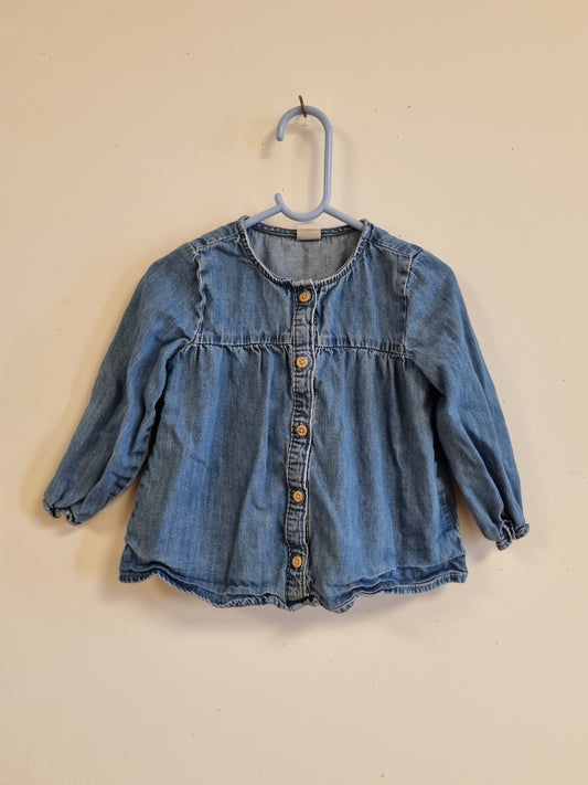 H&M denimbluse - 92