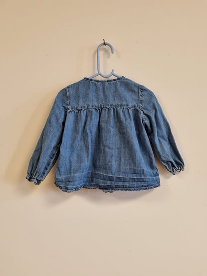 H&M denimbluse - 92