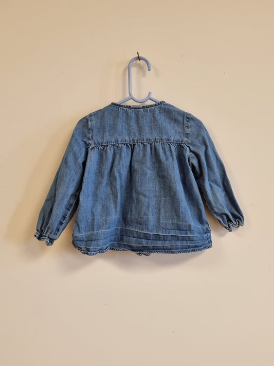 H&M denimbluse - 92