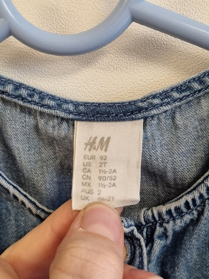 H&M denimbluse - 92