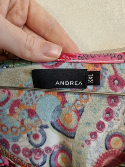 Andrea tunika - 70-talls mønstret - 2XL