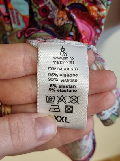 Andrea tunika - 70-talls mønstret - 2XL