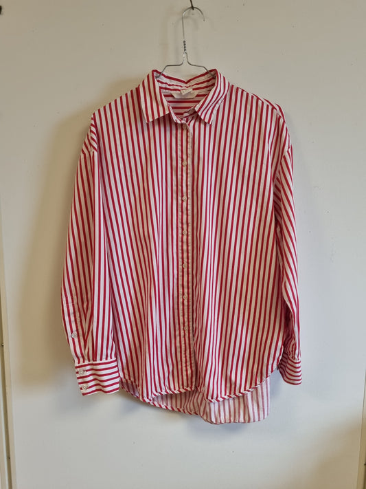 H&M rødstripet skjorte - 34