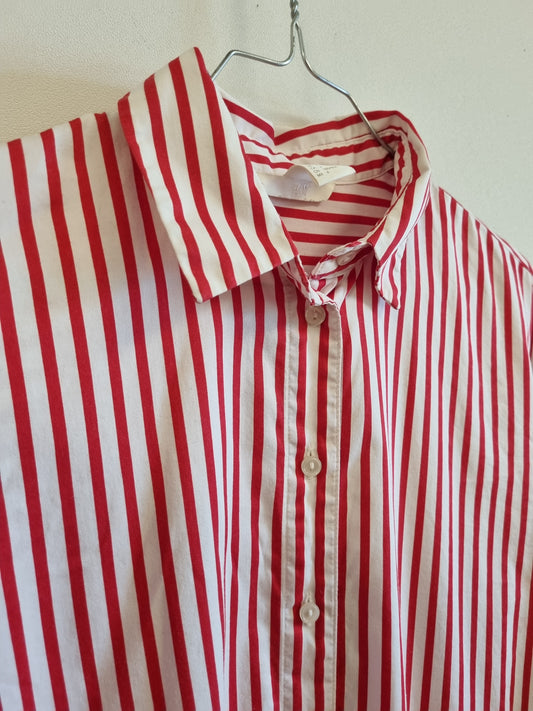 H&M rødstripet skjorte - 34