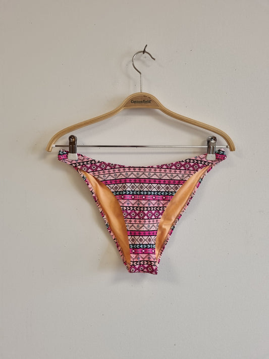 Mønstret bikiniunderdel dame - ca. M