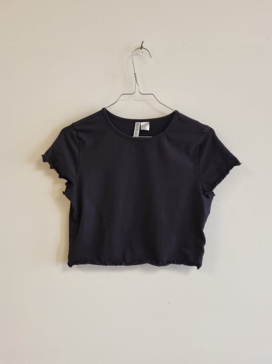 Svart croptop / H&M Divided - M