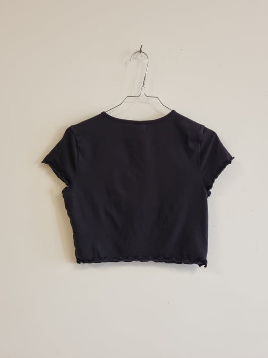 Svart croptop / H&M Divided - M