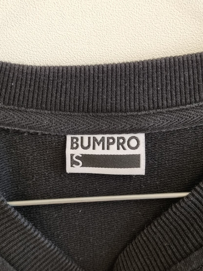 Svart cropped collegegenser / Bumpro - S