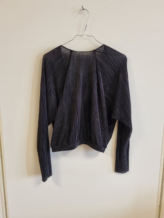 Svart plissert topp / Zara W&B - S