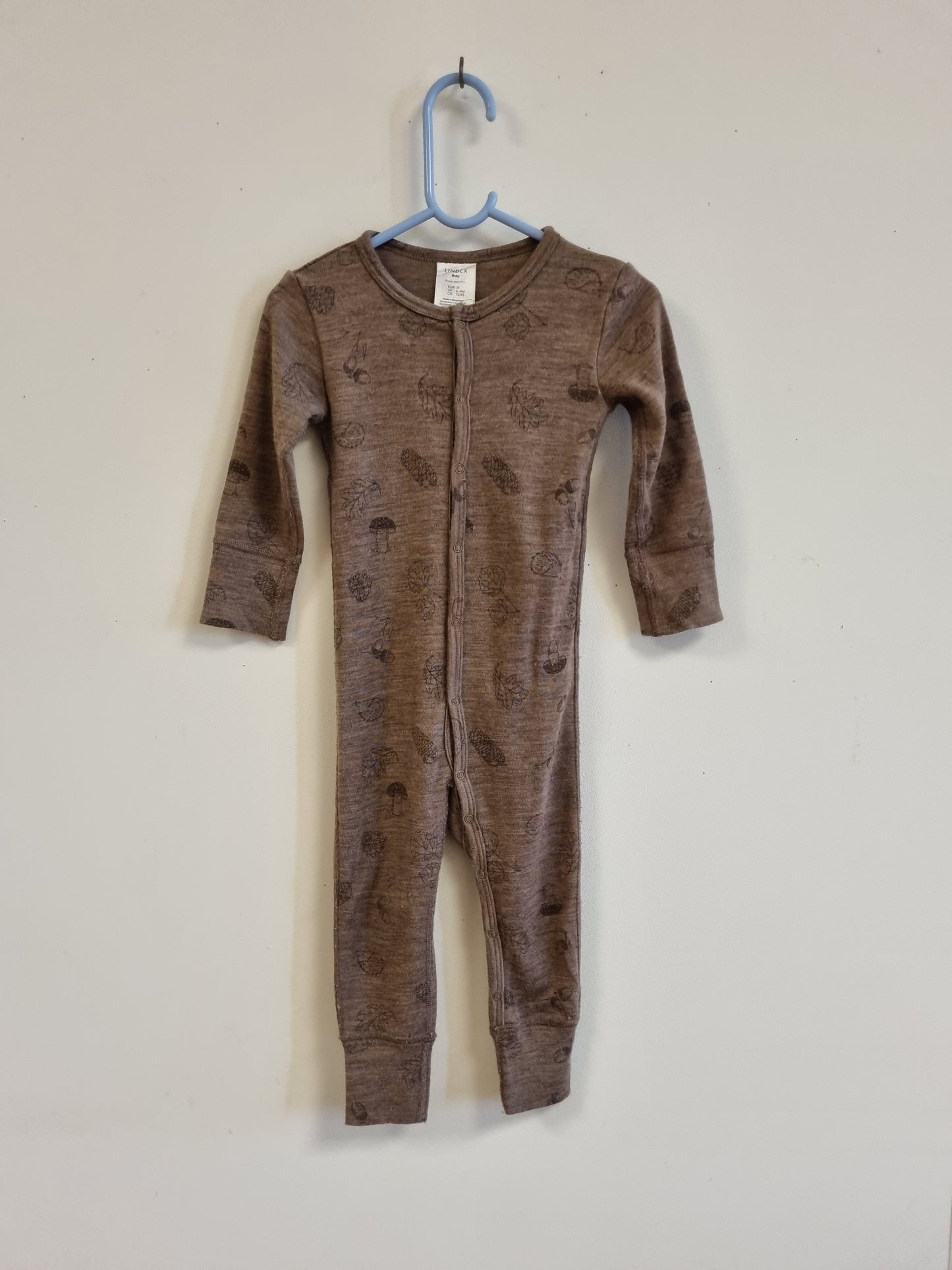 Ullpysjamas med naturmønster / Lindex - 74