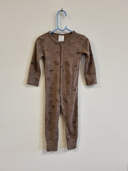 Ullpysjamas med naturmønster / Lindex - 74