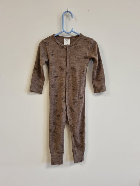 Ullpysjamas med naturmønster / Lindex - 74