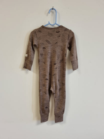 Ullpysjamas med naturmønster / Lindex - 74