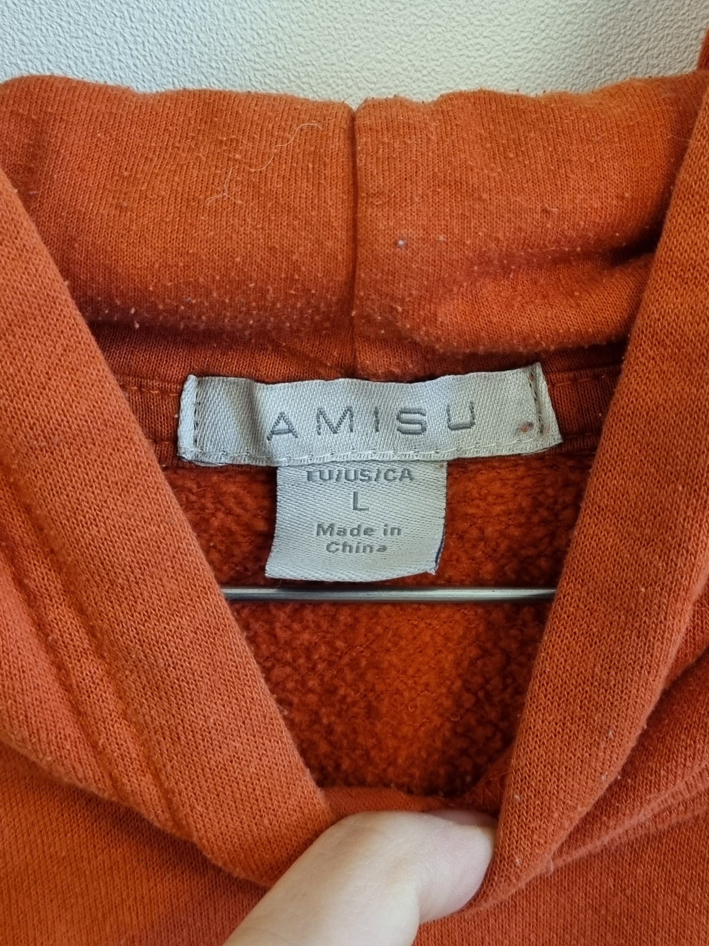 Rød hettegenser / Amisu - L