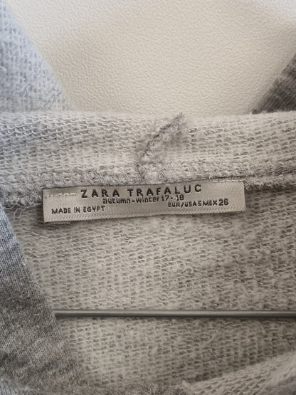 Grå tynn hettegenser / Zara - S
