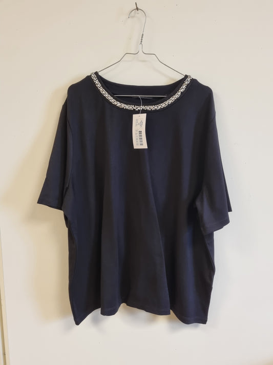 Ny med lapp! Topp med dekorative stener - XL