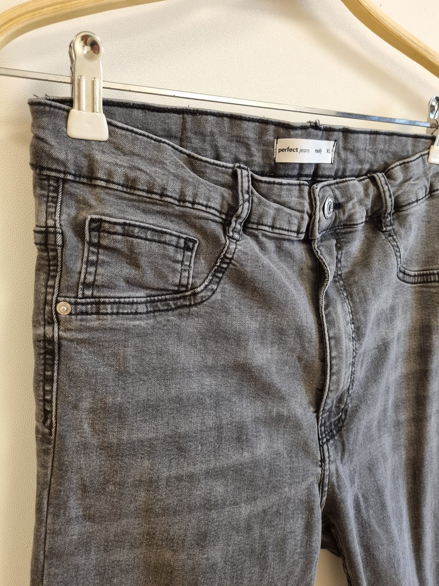Mørkegrå jeans / Gina Tricot Molly - XL
