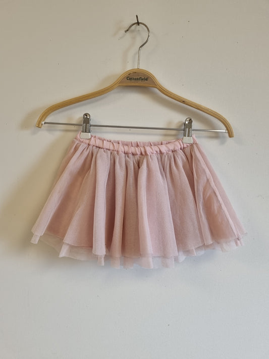 Lys rosa tyllskjørt / H&M - 86