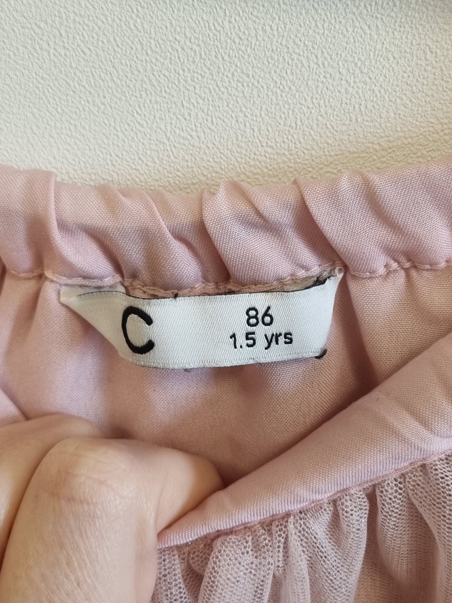 Lys rosa tyllskjørt / H&M - 86