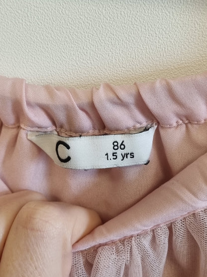 Lys rosa tyllskjørt / H&M - 86