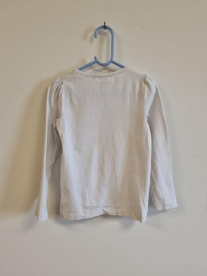 Hvit langermet trøye / Lindex - 104