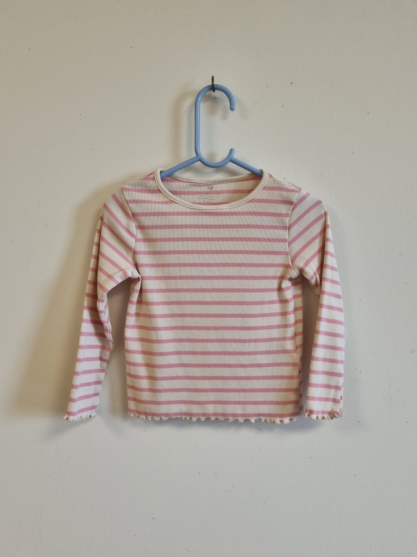 Rosa stripet trøye - 98