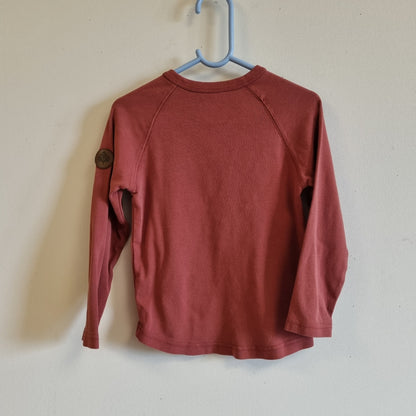 Rustrød genser / Gullkorn - 104