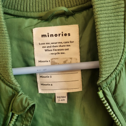 Grønn vattert vest / Minories - 98/104