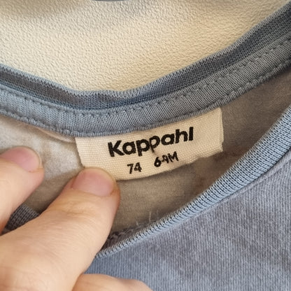 Blå body med løver / Kappahl - 74