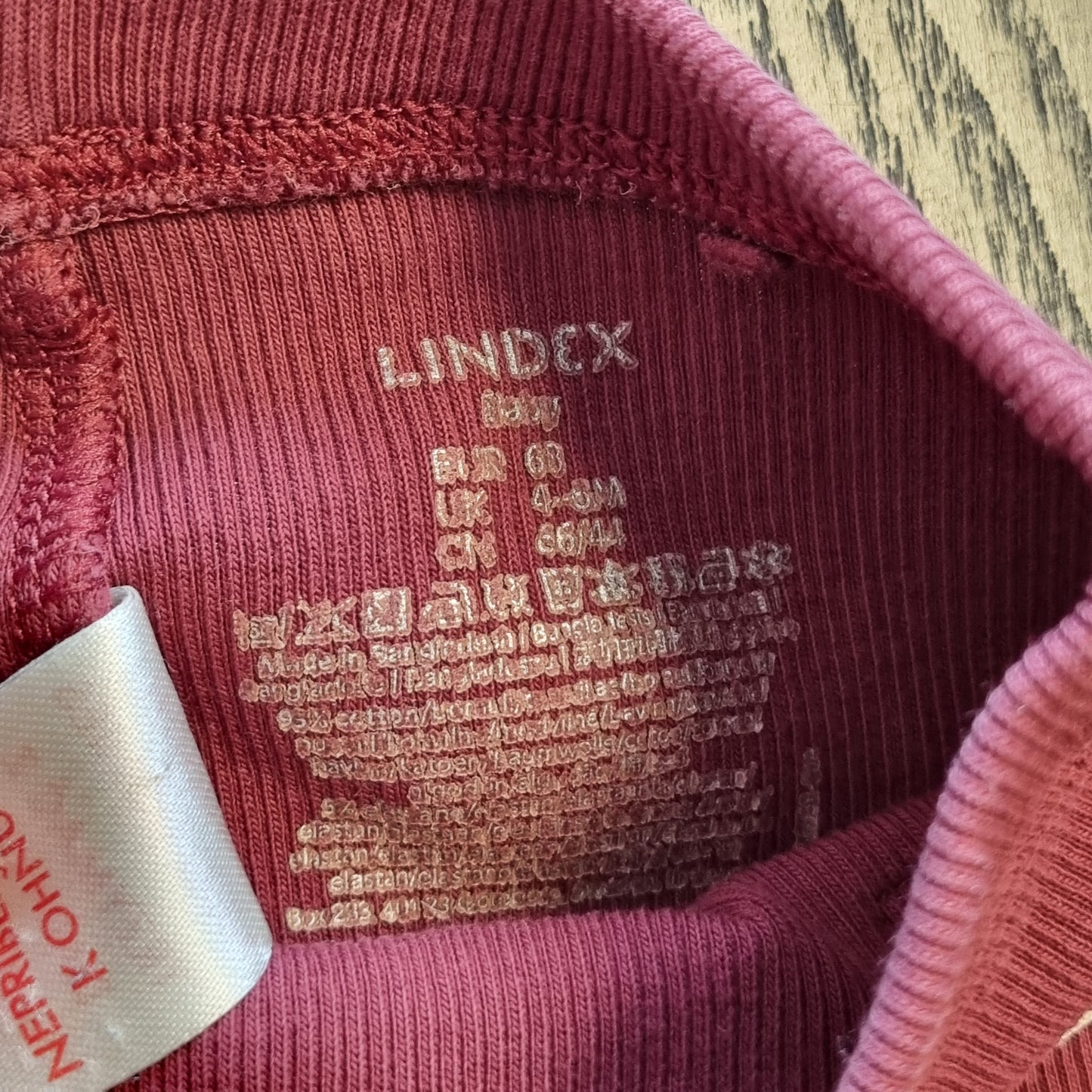 Burgunder ribbebukse / Lindex - 68