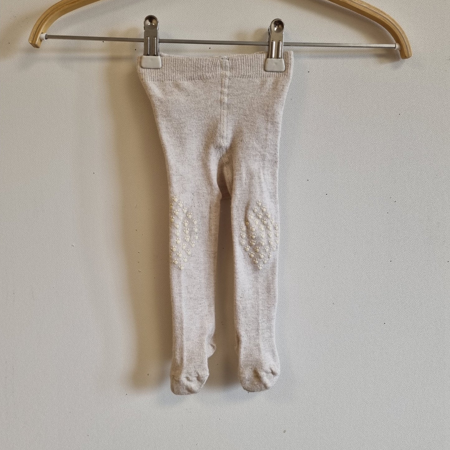 Beige antiskli-strømpebukse - 62/68